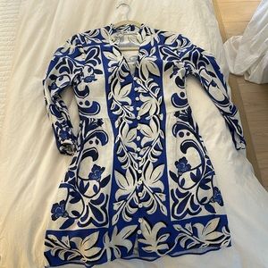 Blue Zara printed dress in XS.